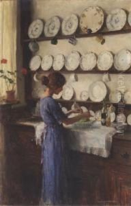 The Lady Of The House by William Henry Margetson