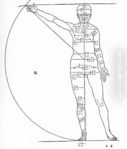 Figure of Woman Shown in Motion by Albrecht Durer
