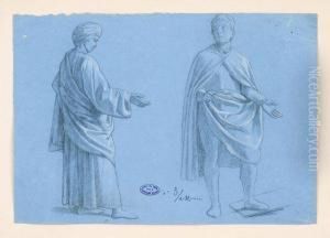 Due Figure Maschili Panneggiate by Cesare Mariani