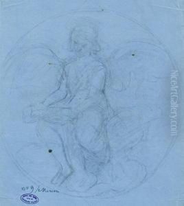 Figura Di Angelo In Tondo by Cesare Mariani