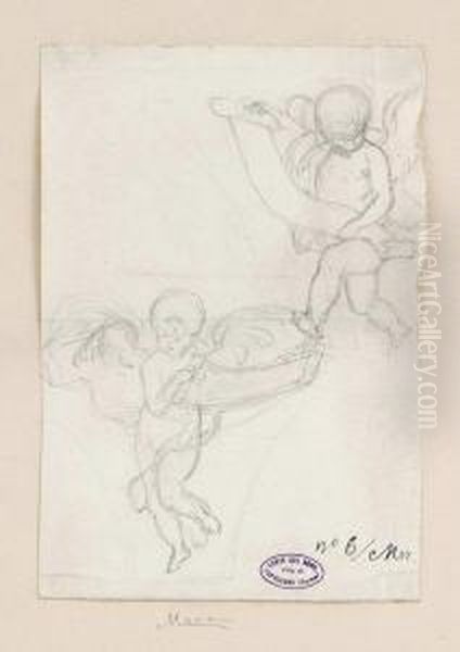 Studio Di Putti Con Cartiglio - view 1