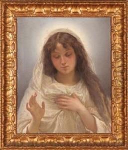 Giovane Donna In Bianco by Cesare Mariani