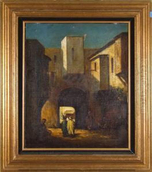 Arab Men In Bazaar - view 1