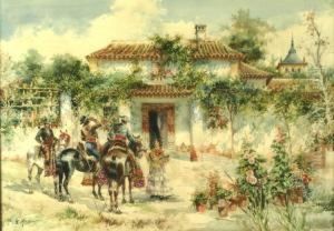 Matadors In A Courtyard
