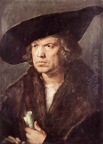 Portrait of a Man with Baret and Scroll - view 1