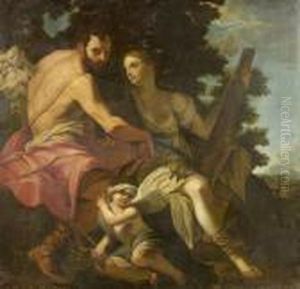 Hercules And The Daughters Of Lycomedes by Onorio Marinari