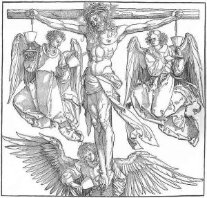 Christ on the Cross with Three Angels by Albrecht Durer