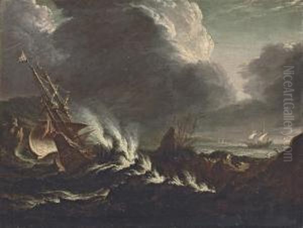 A Stormy Costal Landscape - view 1