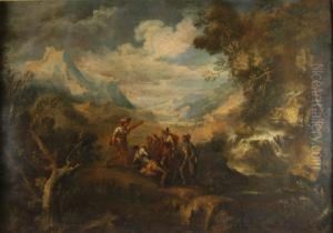 Paesaggio Con Cascata by Antonio Maria Marini