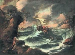 Burrasca Di Mare Con La Storia Di Giona
