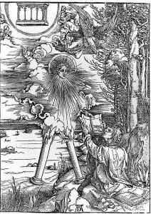 St.John Swallowing Book Presented by Angel by Albrecht Durer