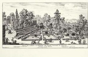 Li Giardini Di Roma Con Le Loro Piante Alzate E Vedute In Prospettiva by Mariotti, Giovanni Battista