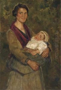 Moeder En Kind: A Mother With Her Child by Simon Maris