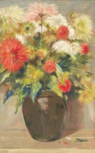 Dahlia's In A Vase