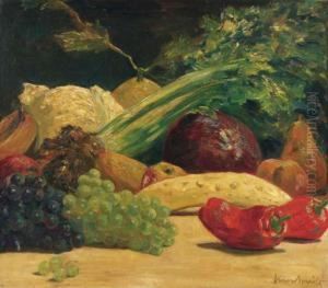 Still Life With Vegetables And Grapes