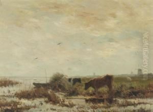 Cattle In A Meadow by Willem Maris