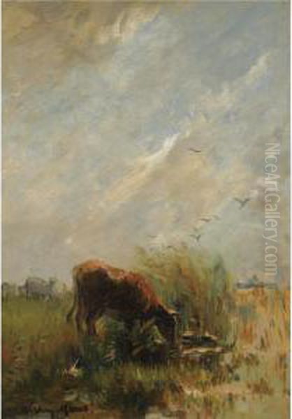 A Watering Cow - view 1