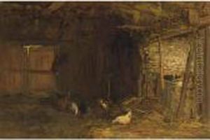 Chicken In A Stable by Willem Maris