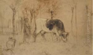 A Grazing Cow by Willem Maris