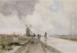A View Of A Dutch Canal
