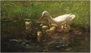 Ducks On The Waterfront by Willem Maris
