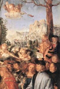 Feast of the Rose Garlands (detail 2) by Albrecht Durer