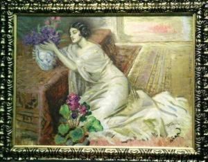 Woman Arranging Flowers