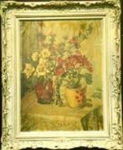 Still Life With Potted Plants by Louis Mark