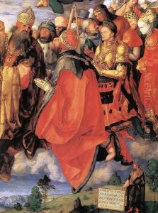 The Adoration of the Trinity (detail 3) by Albrecht Durer