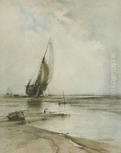 A Cutter At Low Tide - view 1