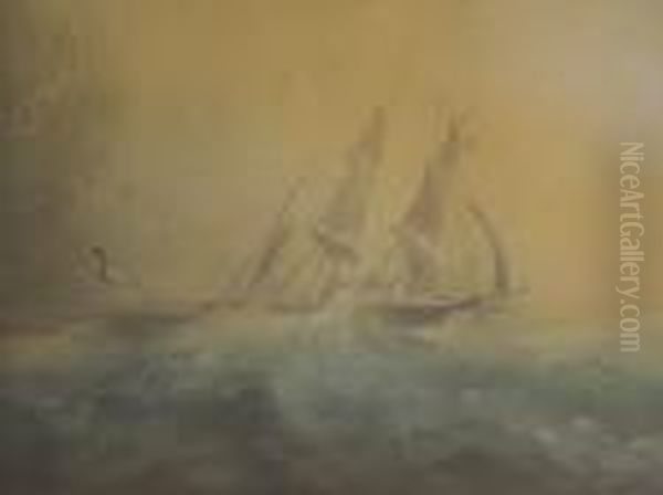 A Frigate In Heavy Seas - view 1