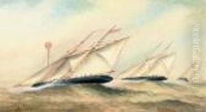 Big Cutters Crossing The Line by Albert Ernest Markes