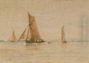 A Calm Day Off The Coast by Albert Ernest Markes