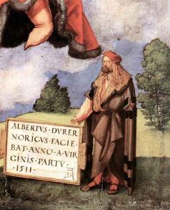 The Adoration of the Trinity (detail 6) by Albrecht Durer