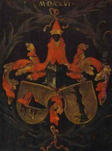 Protective cover of the Portrait of Hieronymus Holzschuher by Albrecht Durer