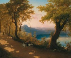 View Of Lake Albano And Castel Gandolfo by Andreas Marko