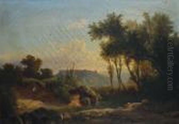 Paesaggio Con Torrente E Figura - view 1
