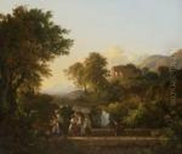 Italienische Landschaft Bei
Abendsonne. - view 1