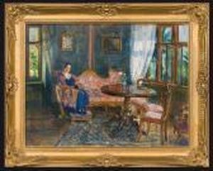 In Salon - Portrait Of A Wife by Artur Markowicz