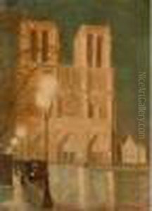 Notre Dame De Paris, La Nuit,circa 1900 by Artur Markowicz