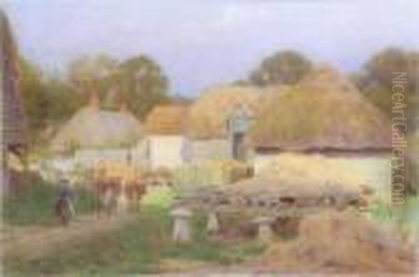 Cattle Returning To A Farmyard - view 1