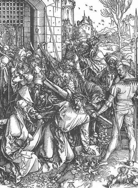 The Large Passion 5. Christ Bearing the Cross - view 1