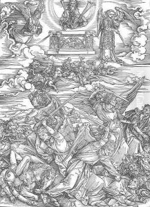 The Revelation of St John 8. The Battle of the Angels by Albrecht Durer