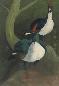 Two Horned Guan by Henry Stacy Marks