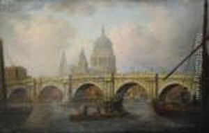 Blackfriars Bridge And St Paul's Cathedral by William Marlow