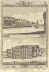 Morris (thomas) View Of Fish
Street Hill, From Grace Church Street, Representing The Monument And The
Church Of St Magnus, London Bridge by William Marlow