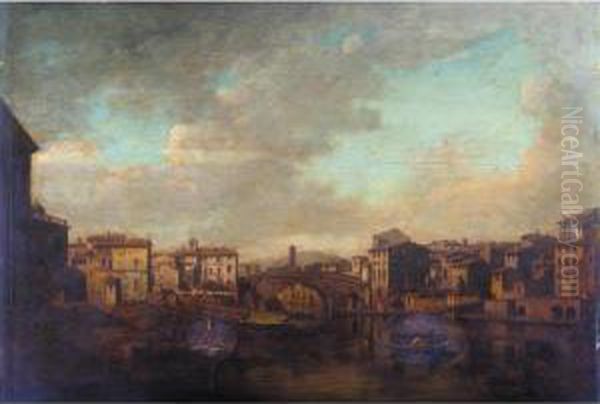 The Tiber And The Ponte Cestio, Rome - view 1