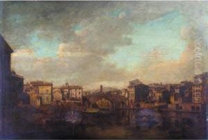 The Tiber And The Ponte Cestio, Rome by William Marlow