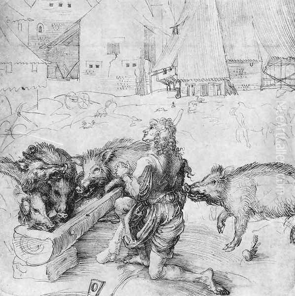 The Prodigal Son among the Swine - view 1