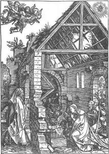 Life of the Virgin 9. The Adoration of the Shepherds. (The Nativity) by Albrecht Durer